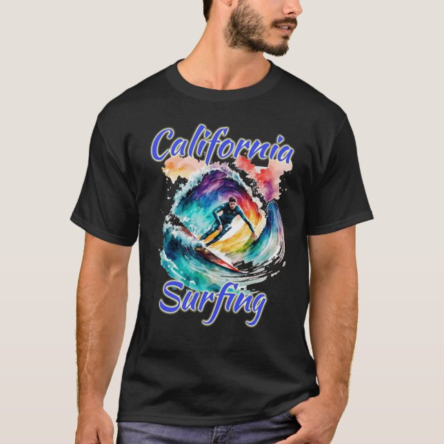 Kalifornien Surfing T Shirt (Framsida)