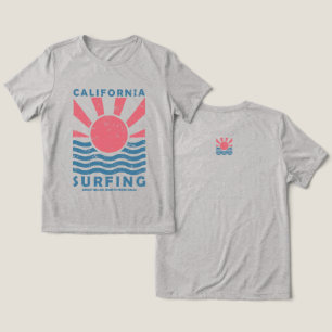 Kalifornien Surfning Solnedgång Vintage Konst T Shirt