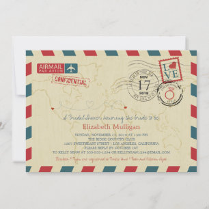 Kalifornien/Syrien Airmail Möhippa Inbjudningar
