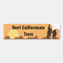 Kalifornien Texas Bumper Sticker