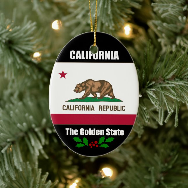 Kalifornien, The Golden State Julgransprydnad Keramik (Träd)