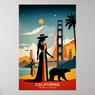 Kalifornien: "The Heart of Innovation Travel Poste Poster