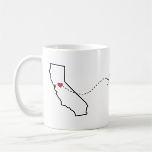 Kalifornien till Florida - Heart2Heart Coffee Mugg