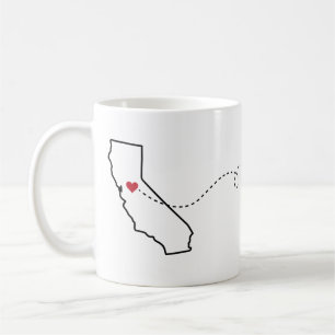 Kalifornien till Kentucky - Heart2Heart Coffee Mug Kaffemugg