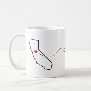Kalifornien till Missouri - Heart2Heart Coffee Mug Kaffemugg