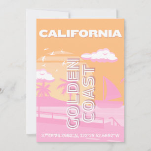 Kalifornien, Travel Art, Preppy, Preppy Travel Julkort