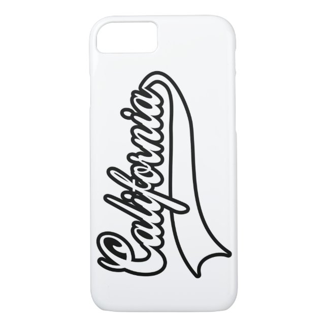 Kalifornien typografi Case-Mate iPhone skal (Baksida)