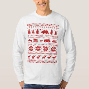 Kalifornien - ugg, Cute Julafton Sweater Design T Shirt
