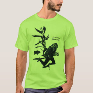 Kalifornien undervattens- fotografidykare med t shirt