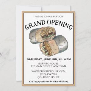Kalifornien Uppdrag Burrito Restaurant Mexikansk m Inbjudningar