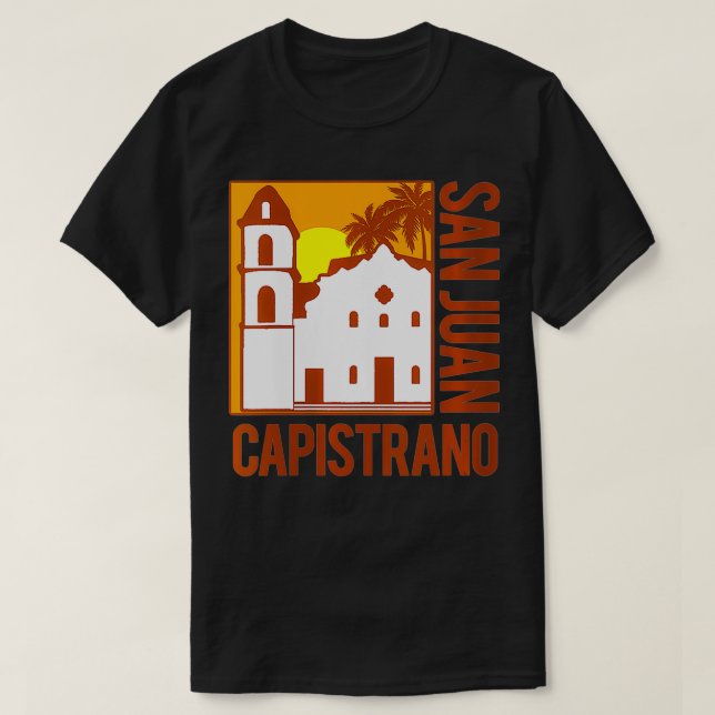 Kalifornien Uppdrag San Juan Capistrano VNec T Shirt (Design framsida)