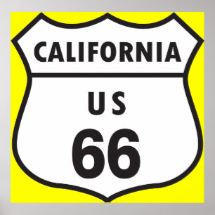 Kalifornien US 66 undertecknar Poster