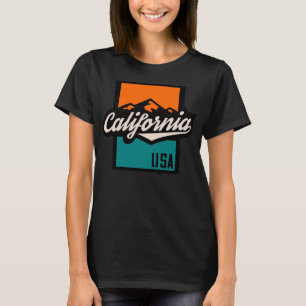 Kalifornien USA-bricka på resande äventyr-torget T Shirt