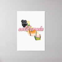 Kalifornien USA karta poster