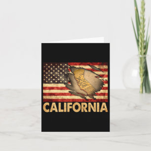Kalifornien USA Patriotic American Flagga 4:e juli Kort
