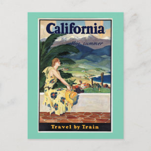 Kalifornien, USA, Vintage resor Poster Vykort