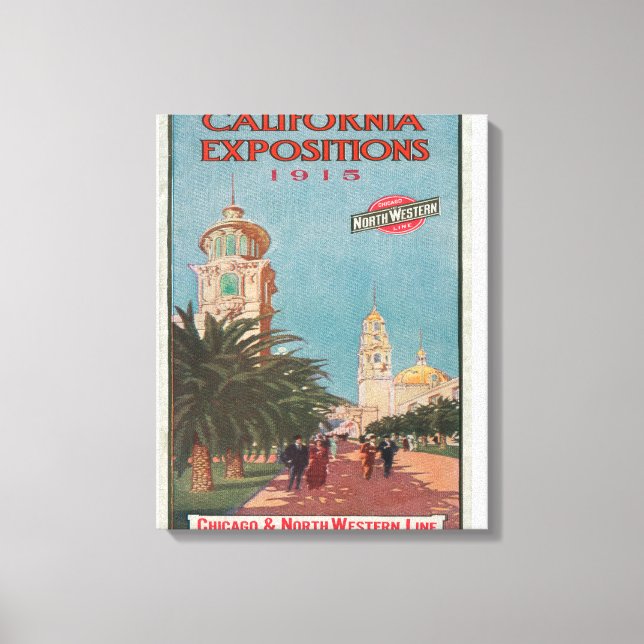 Kalifornien-utställningar Poster nr 1 Canvastryck (Framsida)