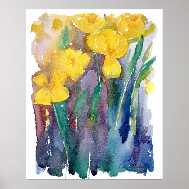 Kalifornien Vallmo Blommor Orange Vildblomma Poster (Framsidan)