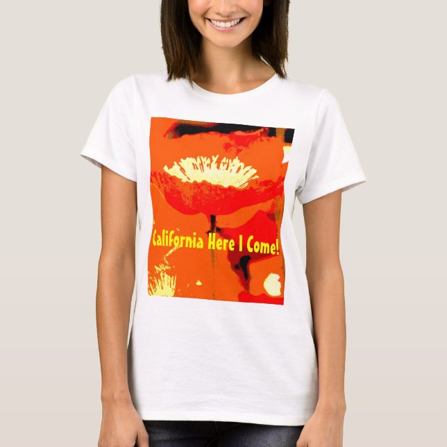 Kalifornien vallmo t-shirt (Framsida)