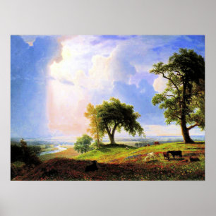 Kalifornien Vår, målning av Albert Bierstadt Poster
