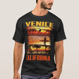 Kalifornien Venice Beach strandparaplla nyckel vä T Shirt