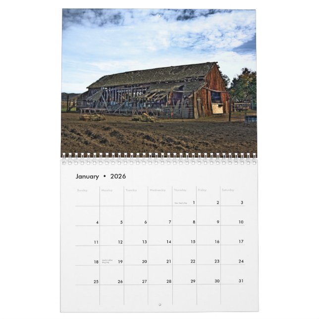 Kalifornien vid Rad Kalender (Jan 2026)