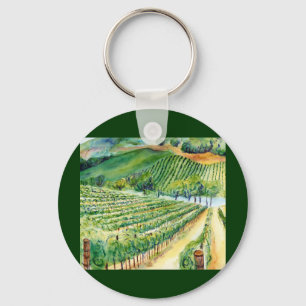 Kalifornien Vin Vineryard Art Keychains Nyckelring