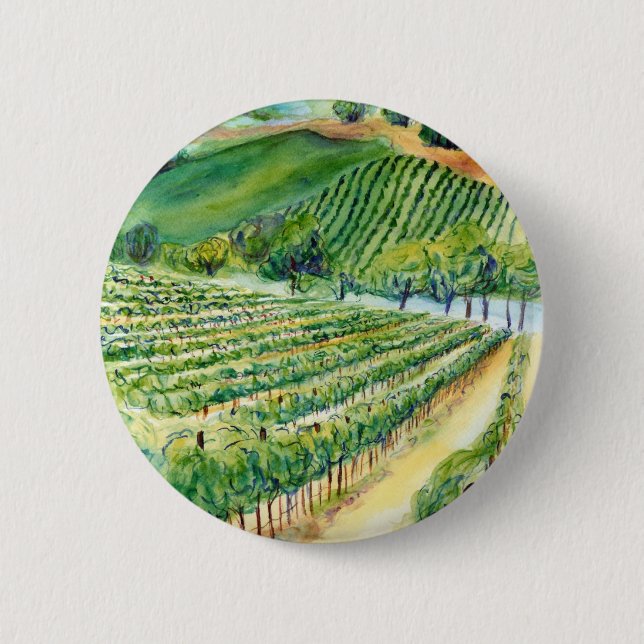 Kalifornien Vineyard Button Knapp (Framsida)