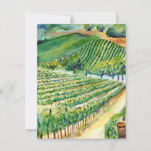 Kalifornien Vineyard-inbjudan Inbjudningar (Framsida)