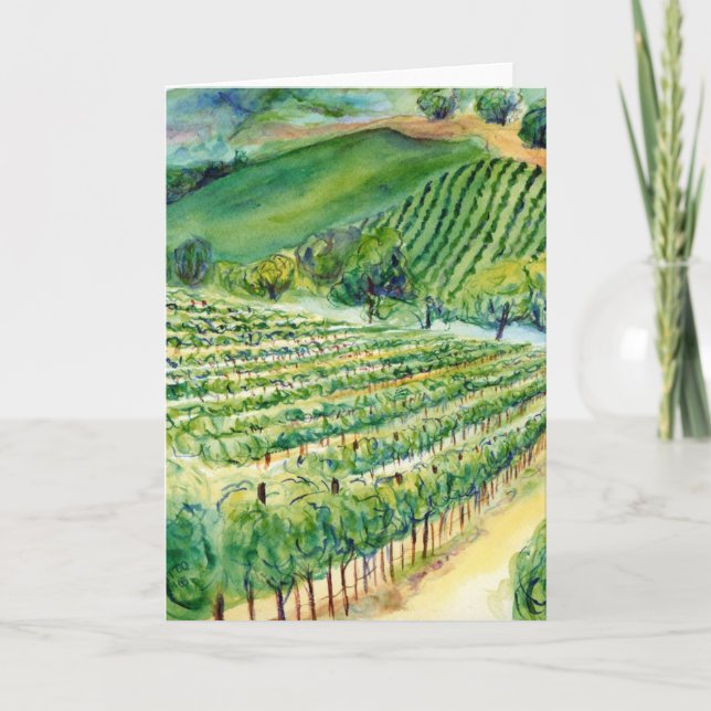 Kalifornien Vineyard-kort Kort (Framsida)