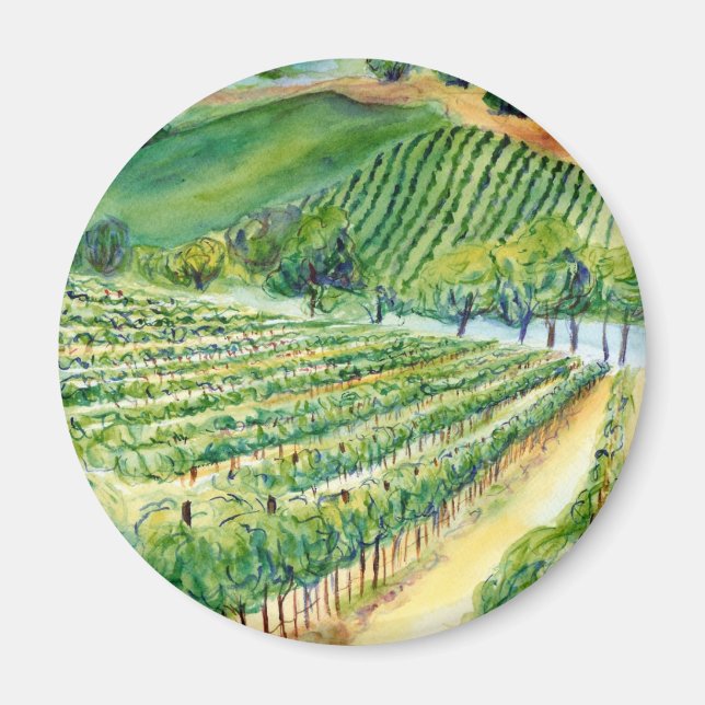 Kalifornien Vineyard Magnet (Framsidan)