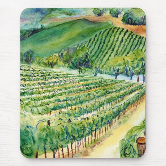 Kalifornien Vineyard Mousepad Musmatta (Framsidan)