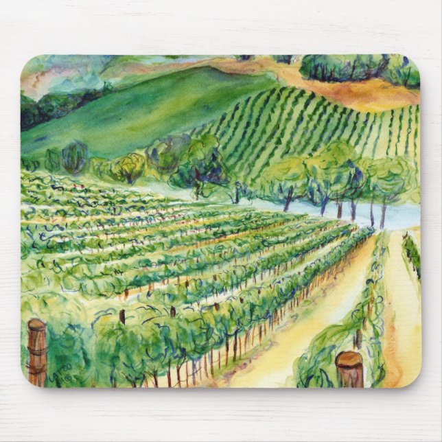 Kalifornien Vineyard Mousepad Musmatta (Framsidan)