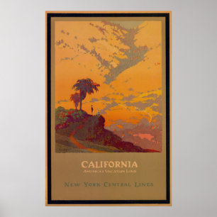 Kalifornien Vintage resor Poster