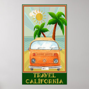 Kalifornien Vintage resor Poster