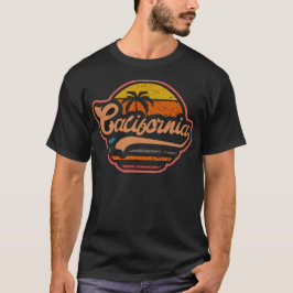 Kalifornien vintage sol pariserar livsstilsbricka t shirt