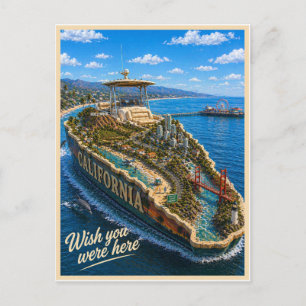Kalifornien Wish You Were Here State Series Vykort