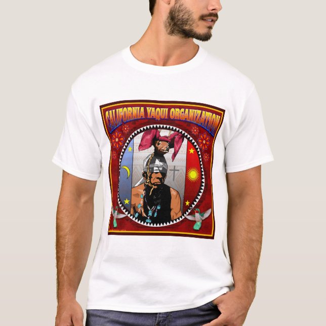 Kalifornien Yaqui organisationslogotyp T Shirt (Framsida)