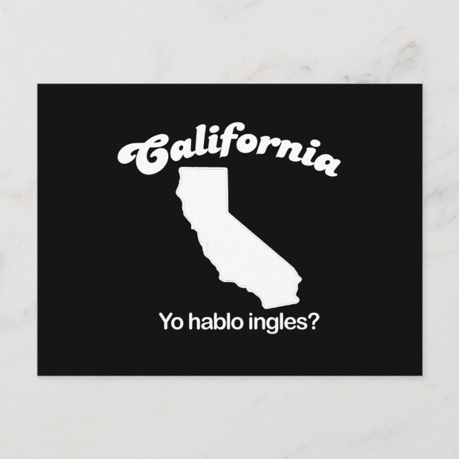 Kalifornien - You hablo ingles T-shirt Vykort (Framsida)