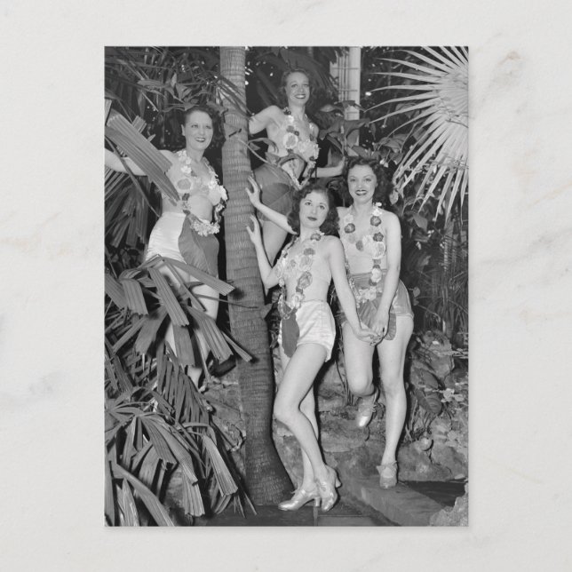Kalifornienflickor, 1930-talet vykort (Framsida)