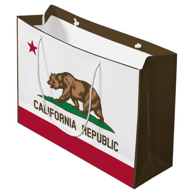 Kalifornienrepubliken Björnflagga: Cali Golden Sta (Framsidan Vinklad)