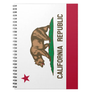 Kalifornienrepubliken Björnflagga: Cali Golden Sta Anteckningsbok