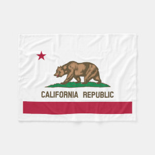 Kalifornienrepubliken Björnflagga: Cali Golden Sta Fleecefilt