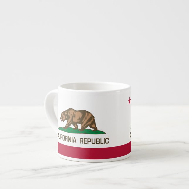 Kalifornienrepubliken (statsflagga) espressomugg (Framsida vänster)