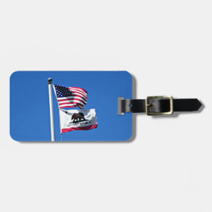 Kaliforniens amerikanska Flagga och Flagga Bagagebricka
