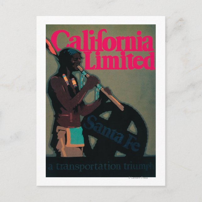 Kaliforniens Begränsada reseaffär Tåg Vykort (Framsida)