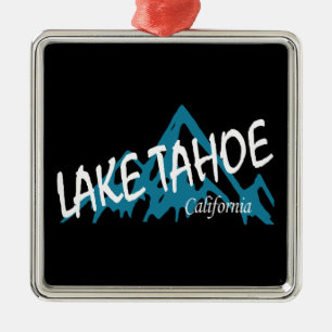 Kaliforniens berg i sjö Tahoe Julgransprydnad Metall