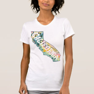Kaliforniens delstat Karta T Shirt