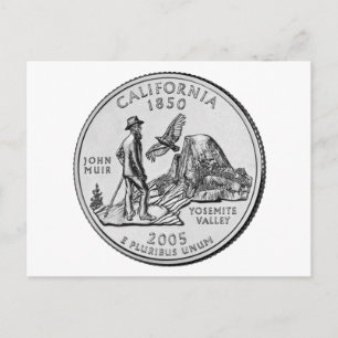 Kaliforniens delstatskvartdollar vykort