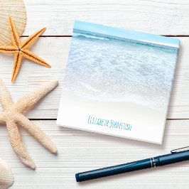 Kaliforniens drömmande marin strand vinkar anpassn post-it block